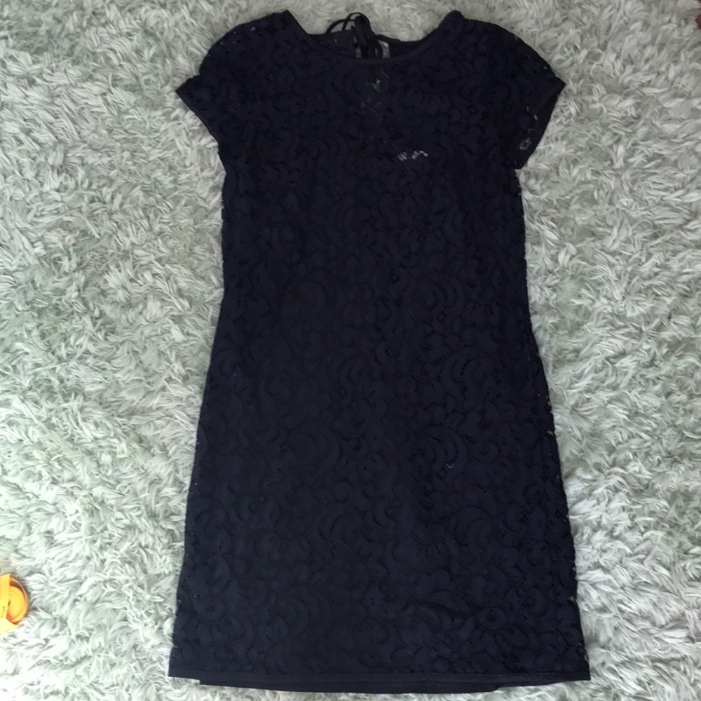 black lace dress